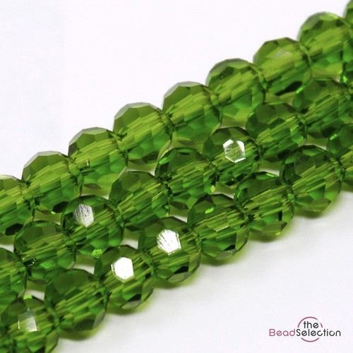 Faceted round crystal glass - faceted,