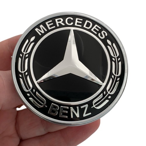 57mm front hood emblem black - front,