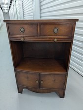 Bow fronted side bookcase - fronted,