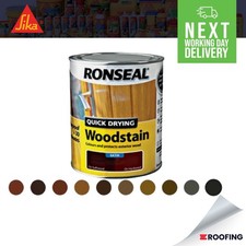 RONSEAL Quick Drying Wood Stain SATIN - All Colours Available