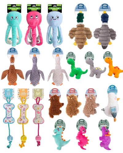 Squeaky plush dog toy soft - plush,