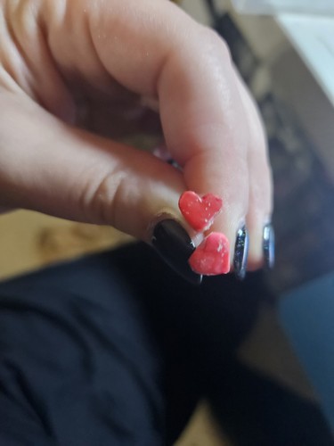 Polymer clay heart earrings - clay,