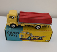 Corgi Toys Commer (5 ton) Platform Lorry Yellow Marston Valley Bricks Model #454