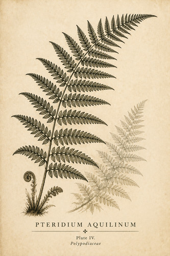Vintage botanical fern - 71.,