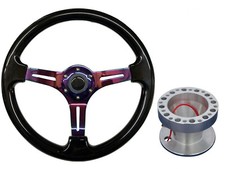 Black Neo Chrome TS steering wheel + boss kit for Ford Focus Fiesta Mondeo 065