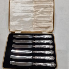 Boxed Set Of 6 Silver Fruit