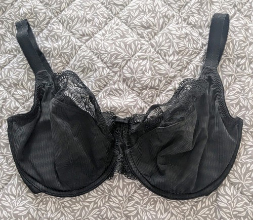 Black lace underwired bra - lace,