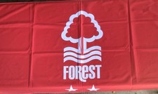 NOTTINGHAM FOREST F C SUPPORTERS FLAG . Tricky Trees .5ft X 3ft  THE REDS