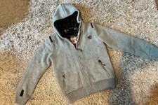 Men’s Grey Size S Dissident Ref No.985 Zipped Thick Hooded Jacket with Pockets