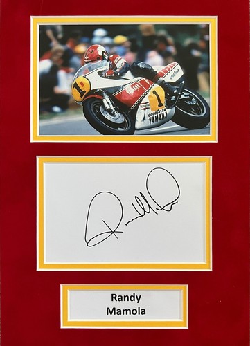 Randy mamola hand signed - signed, a4