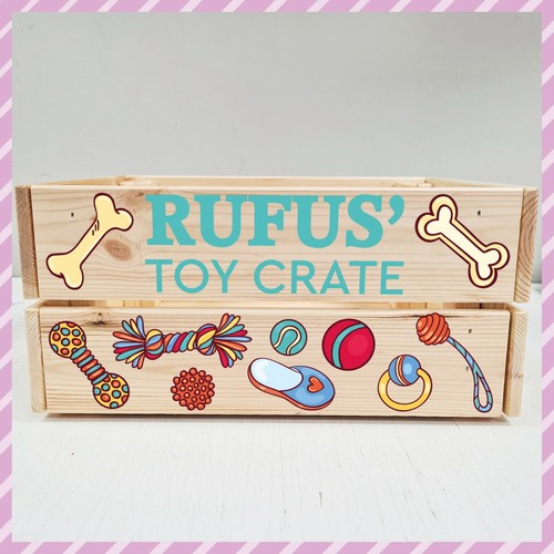 Personalised dog toy crate - toy, |