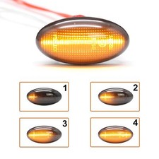 Dynamic LED side repeater indicator lights smoked For Vauxhall Combo K9 2018-