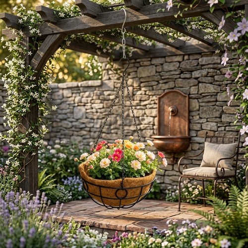 Hanging wire baskets with - hanging,