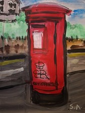 Urban naïve expressionism red - urban,