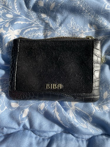 Biba black 100 leather - biba, purse