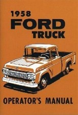 FORD 1958 Truck Owner's Manual