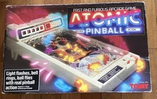 Vintage Tomy Atomic Arcade Pinball Machine  - for repair or parts, with box