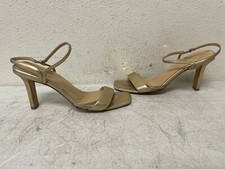 Bally Saprenda 2 Egyptian Gold Metallic Nappa Heel Sandal Size 8M