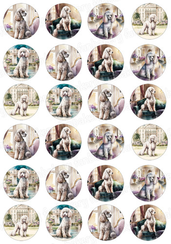 Poodle dog cake - poodle, topper