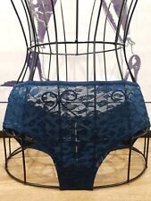 NAVY Lace Front Brazilian Knickers