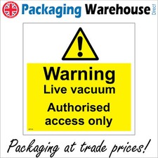 WT105 WARNING LIVE VACUUM