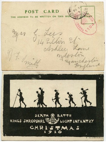Ww1 military christmas card - military,