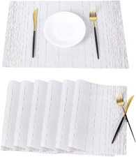 White Placemats Set of 6 –
