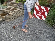 Antique Not To Be Moved Railway Sign + Arm / Bracket