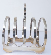 4 Four Slot Toast Rack Silver Plated EPNS A1 Elkington Hotelware Loop Handle