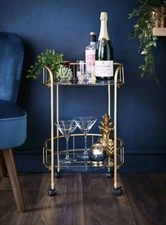 NEW Gold Drinks Trolley With