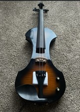 Pyle Electric Plywood Violin Stringed Instrument w/ Accessory Kit (Sunburst)