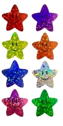 Star smiley face self - star, adhesive