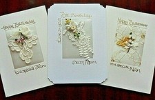 70th Birthday hand made luxury cards. 70th Dear Mom / 70th Special Nan