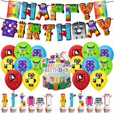 30pcs NumberBlocks Party Supplies Includes a Banner Cake Toppers Balloons