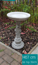 Rose Stone Bird Bath Solid