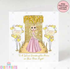 Gold prom card - card,