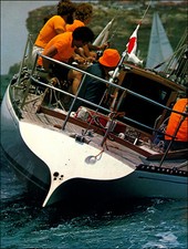 1980 Vintage Print Yacht
