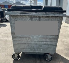 1100 Litre **METAL** Wheelie Bins Galvanised metal - Free Local delivery