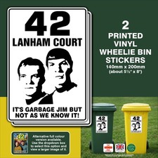 2 Wheelie Bin Stickers -
