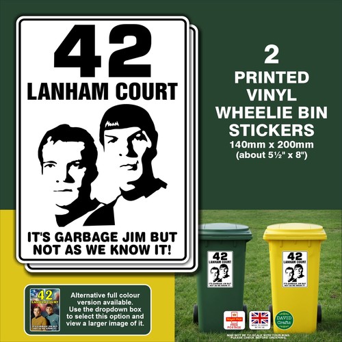 Wheelie bin stickers - bin,