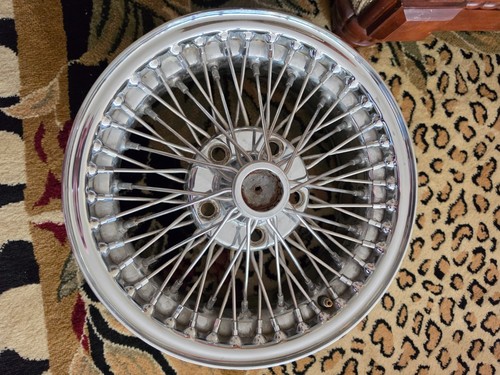 Jaguar chrome wire spoke wheel - jaguar,