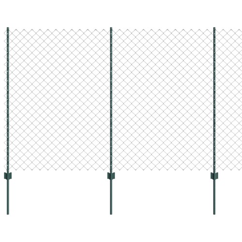 Chainlink fence with post - chainlink,