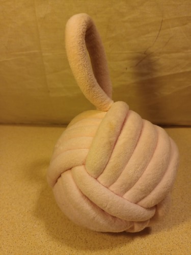 Large pink knot rope doorstop - large,