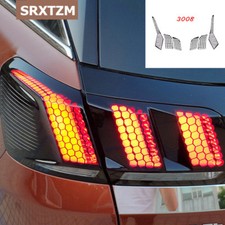 6pcs Auto car Rear Tail Brake Light cover plstic Sticker For Peugeot 3008