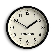 Jones® - London Time Zone wall clock 20cm black Arabic quartz office living room