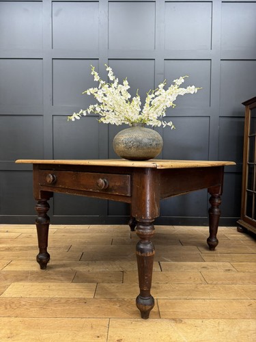 Antique pine dining table - antique, /