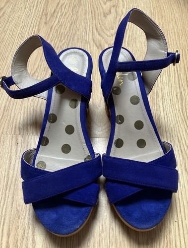 Boden royal blue strappy suede - blue,