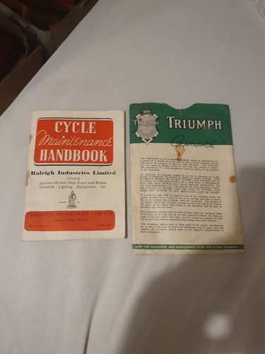 Vintage handbook triumph - handbook,