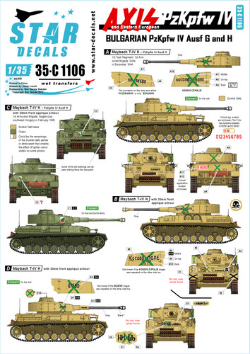 Star decals c1106 - decals, 1/35