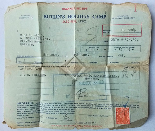 Vintage original butlin - original, butlin's